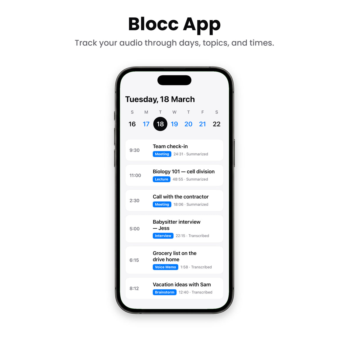 Blocc Cube: MagSafe AI Recorder for iPhone - Black